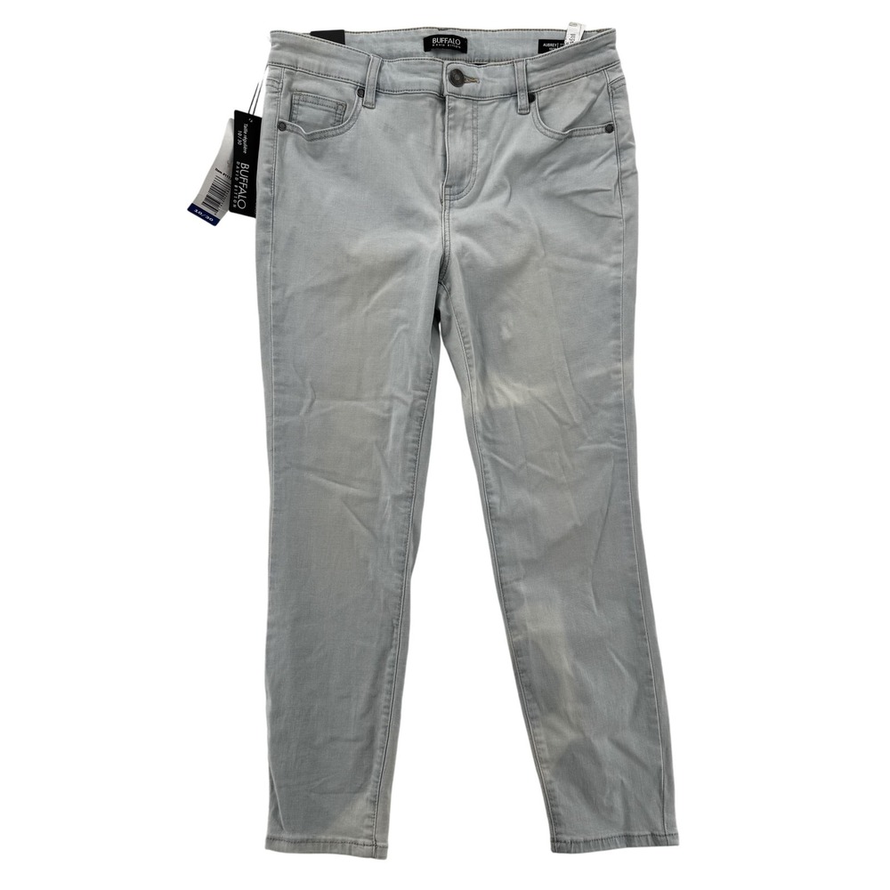 Buffalo‎ David Bitton Capri Jeans Womens 10 Light Gray Aubrey Mid Rise Soft NWT